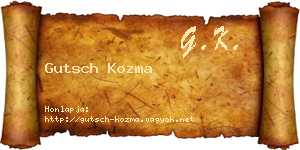 Gutsch Kozma névjegykártya